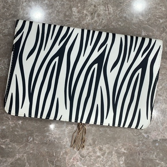 Asos zebra animal print women’s clutch handbag never used - Picture 4 of 5